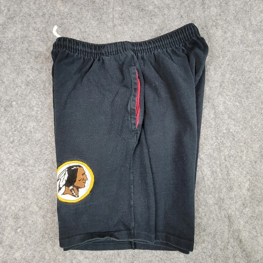Vintage Jostens Washington Redskins Shorts Mens Medium Black NFL Made in USA - Picture 8 of 10